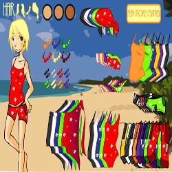 linda beach dressup