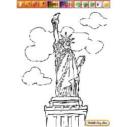 oncoloring Statue of Liberty