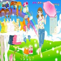 rainbow spring dressup