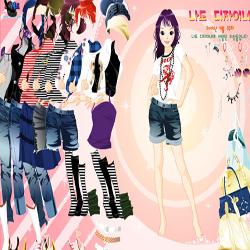 shopping stripes dressup